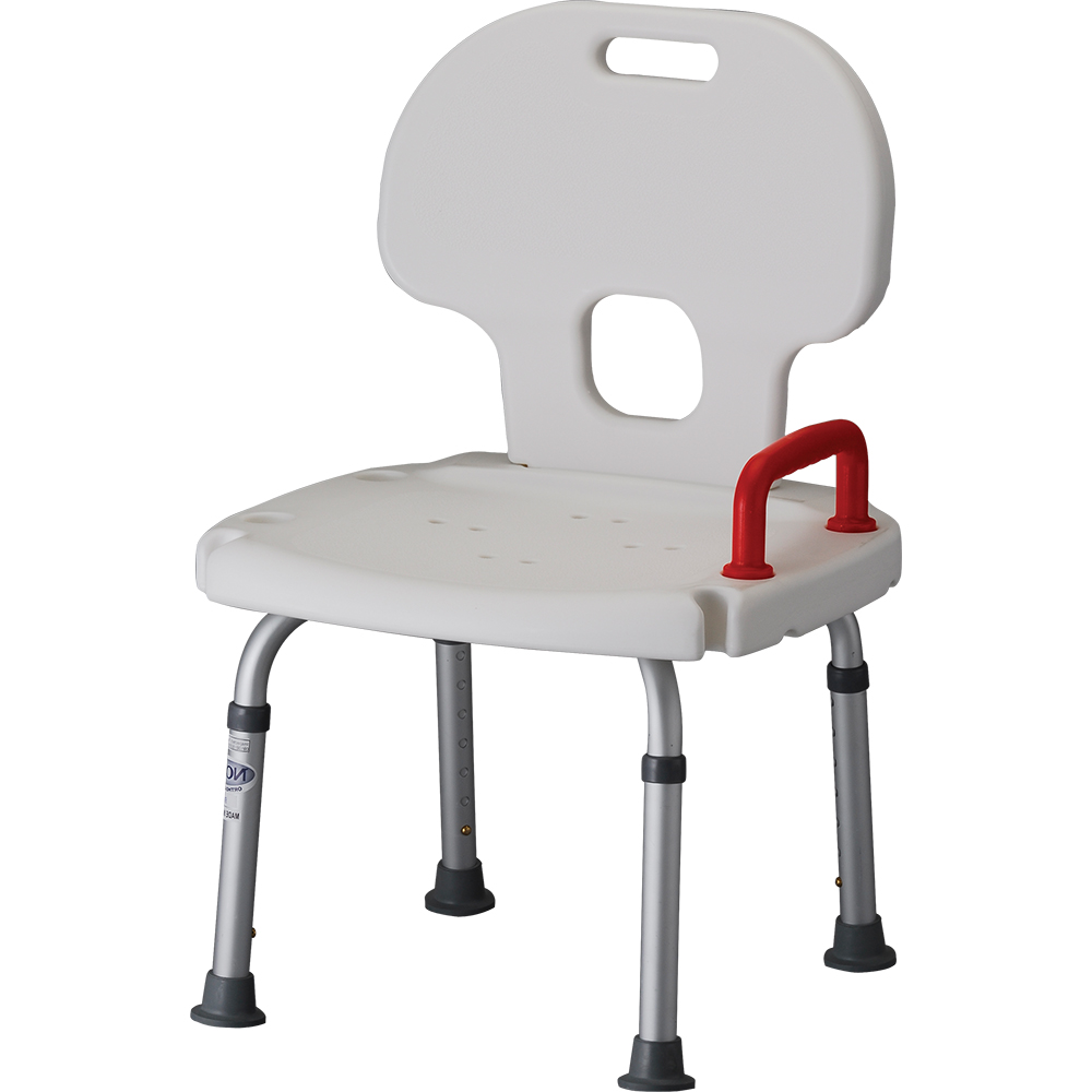 BATH SEAT WITH BACK & RED HANDLE